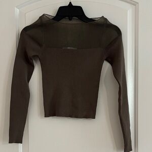 Zara Green Long Sleeve Top